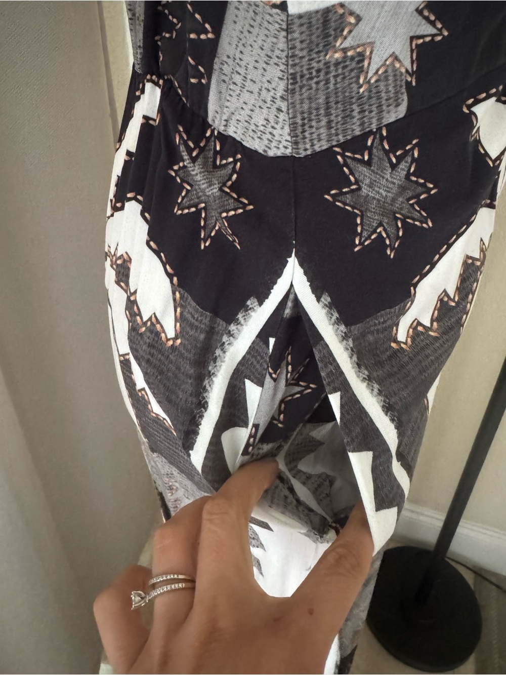 Farm Rio Anthropologie Printed Wide Leg Jumpsuit XS Boho Resort Palazzo - Picture 7 of 11